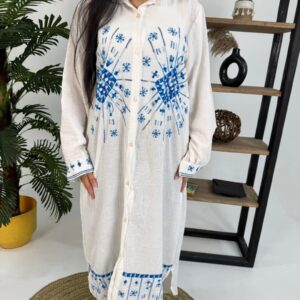 Hand-Embroidered Long Dress – Siwa Heritage Collection