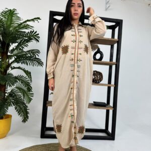 Hand-Embroidered Long Dress – Siwa Heritage Collection