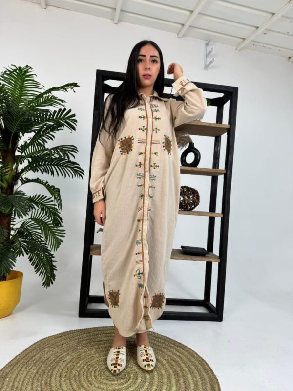 Hand-Embroidered Long Dress – Siwa Heritage Collection