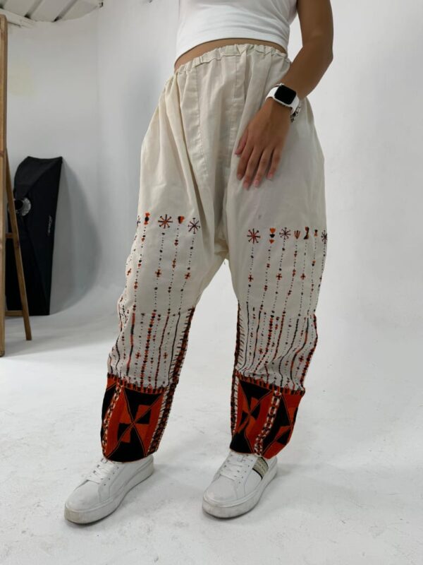 Authentic Handmade Siwan Bride Pants – Hand-Embroidered with Desert-Inspired Patterns - Image 2
