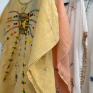 Handwoven Linen-Cotton Poncho