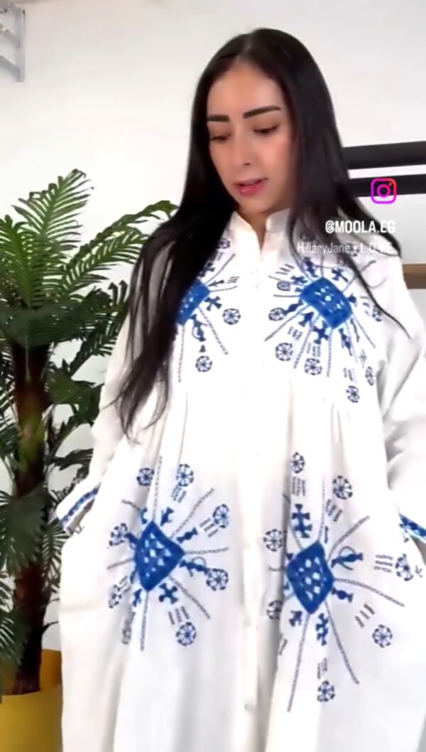 Hand-Embroidered Long Dress – Siwa Heritage Collection - Image 2