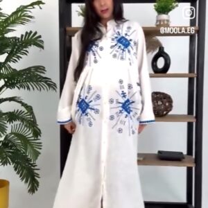 Hand-Embroidered Long Dress – Siwa Heritage Collection