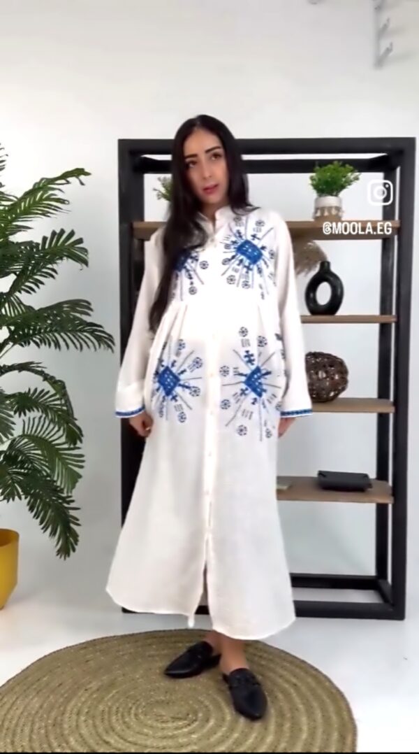 Hand-Embroidered Long Dress – Siwa Heritage Collection