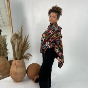 Authentic Handmade Siwan Shawl with Traditional Hand Embroidery from Sinai Heritage