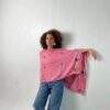Handwoven Dark Rose Akhmim Cotton Shawl | Hand-Embroidered by Women of Saint Catherine | 166×68 cm - Image 5