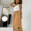 Handwoven & Hand-Embroidered Long Cotton Skirt free size up to L - Image 3
