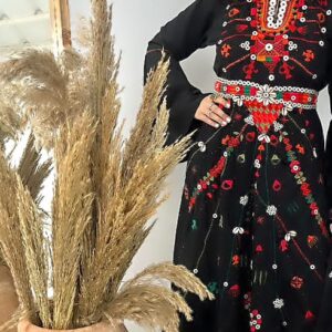 Black Rosalene Lycra Dress | Hand-Embroidered by Siwan Women |  Size L