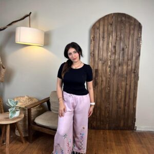 Handwoven Akhmim Cotton Pants with Saint Catherine Embroidery up to size Large